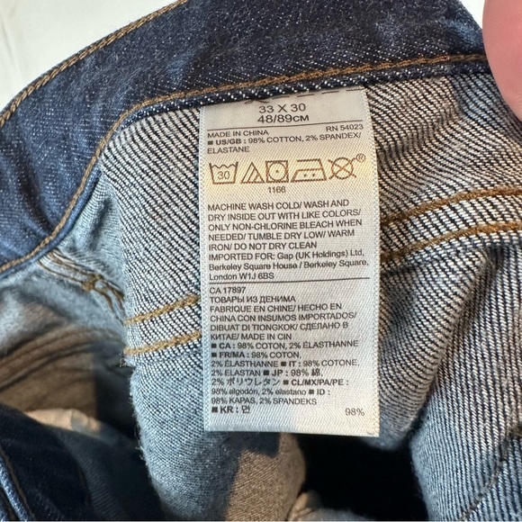 BANANA REPUBLIC Men’s Size 33x30 Denim Jeans Straight Fit Style Stretch - Picture 13 of 14